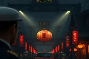 剧集《旧唱片行》封面，堆满黑胶的木架与暖光台灯