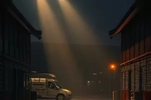 剧集《面包房的星期三》封面，清晨摆满面包的木架